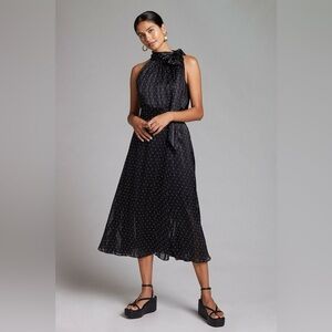 NWT Anthropologie X Sachin & Babi Polka Dot Halter Long Dress